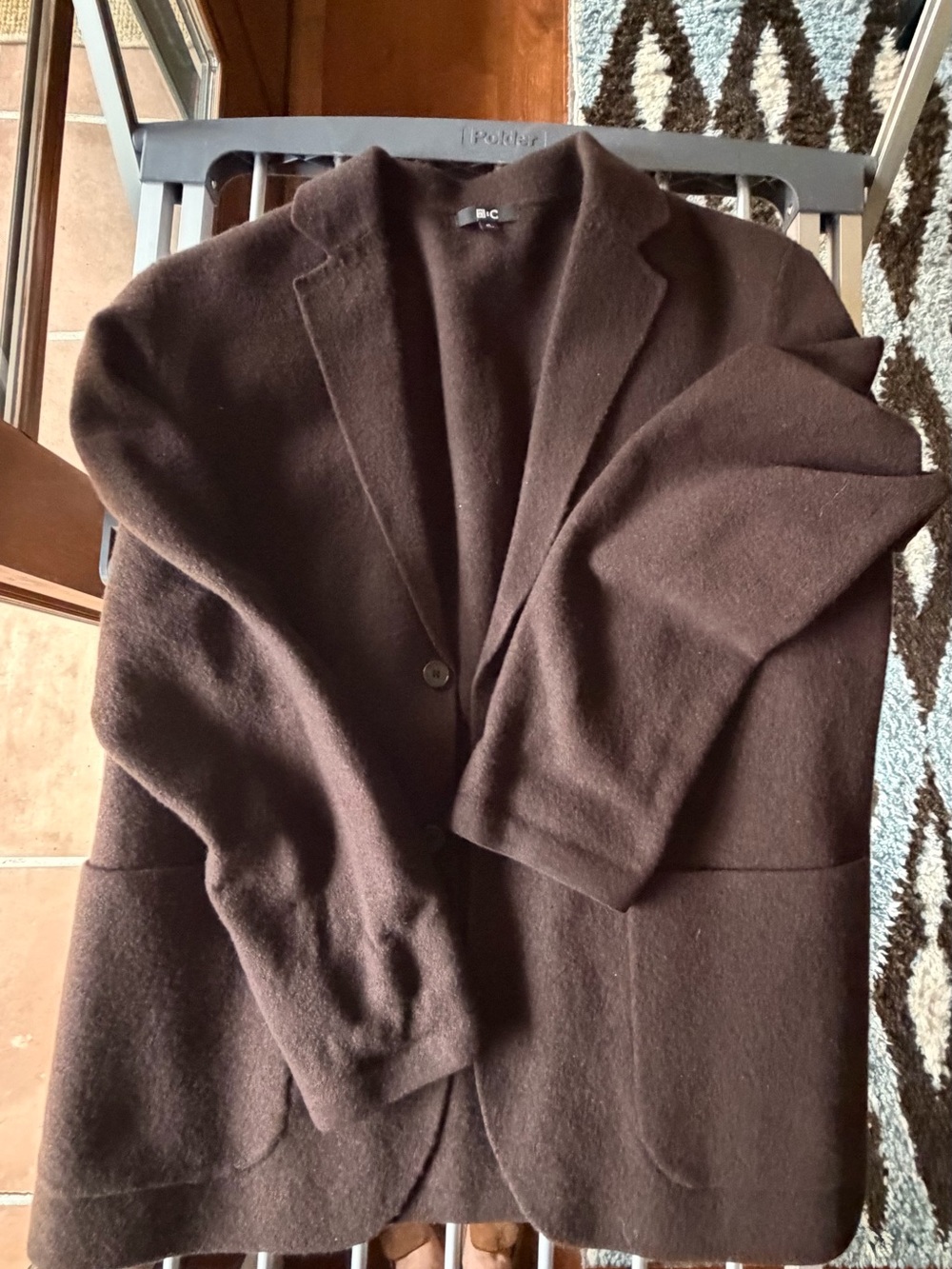 Uniqlo Brown Single-Button Wool Blazer Jacket